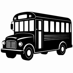 School bus Black silhouette