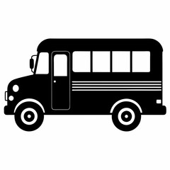 School bus Black silhouette