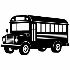 School bus Black silhouette