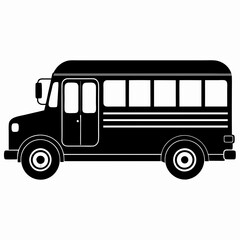 School bus Black silhouette