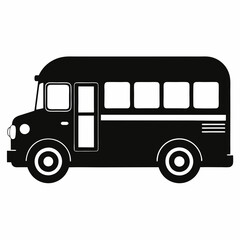 School bus Black silhouette