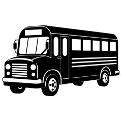 School bus Black silhouette