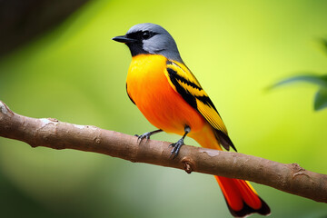 The scarlet minivet Pericrocotus speciosus is a small bird