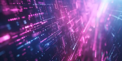 Obraz premium Futuristic Neon Tunnel with Vibrant Lights created by ai