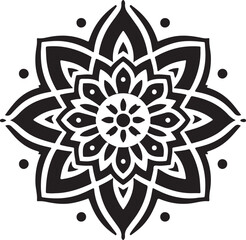 Mandala  Black and White Logo Vector – SVG Design.

This is a printable SVG design file. You can easily print on t-shirts, hoodies, mugs, bags, posters, walls, etc.
