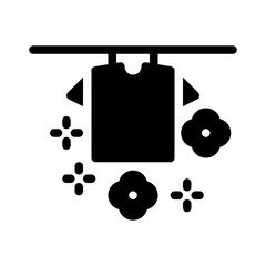 dry clean glyph icon