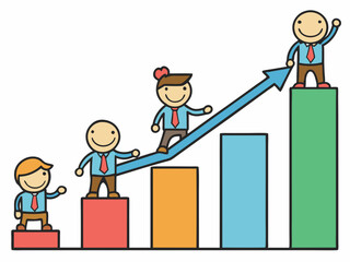 Business Team Collaborating with Graphs and Charts: Data-Driven Success, Strategy Planning, and Shaking Hands on Growth and Partnership
