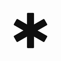 medicine ambulance health star sign icon