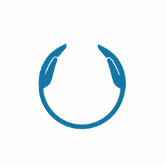 Two hands holding something. vector illustration
