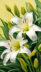 Obraz premium Fragrant Lilies: Nature s Perfume in Your Garden