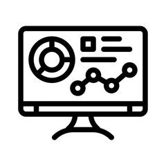 monitor line icon
