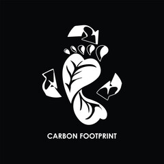 Carbon Footprint Awareness: Steps to Sustainable Living icon with editable stroke.