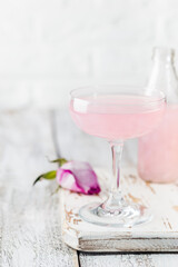 Light pink rose cocktail