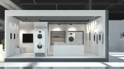 Interactive display of appliance models at an international trade show