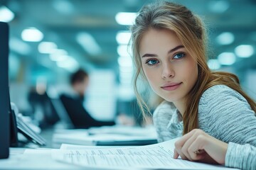 Female Professionals Working on Spreadsheet Data