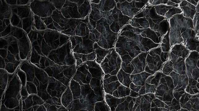 Abstract pattern intricate network of roots and branches