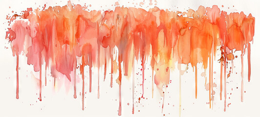 Fototapeta premium Abstract drip painting with red and pink paint on a white background. Concept of modern art, vibrant colors, fluid movement, contemporary design