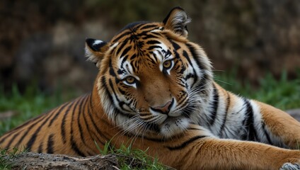 Naklejka premium tiger in the jungle