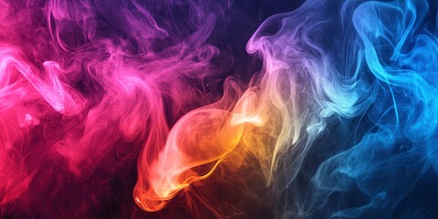 Obraz premium Abstract smoke on a dark background , ai