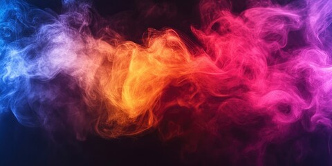 Abstract smoke on a dark background , ai