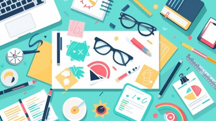 Creative Workspace Flat Lay: Productivity & Design Inspiration