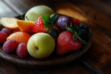 Fresh Fruits on Table , ai