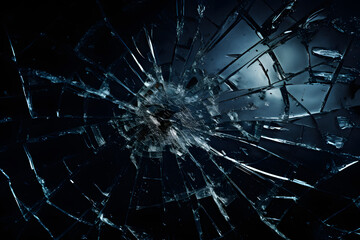 Reflection broken glass dark