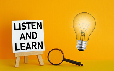 Listen and Learn is shown using the text