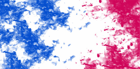 Abstract Vintage or grungy of Red & Blue Texture colorful bright hand painted watercolor art. Colorful abstract and watercolor on paper background with splashes violet rainbow pastel colors.