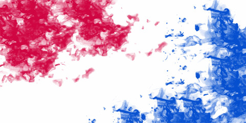 Abstract Vintage or grungy of Red & Blue Texture colorful bright hand painted watercolor art. Colorful abstract and watercolor on paper background with splashes violet rainbow pastel colors.