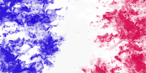 Abstract Vintage or grungy of Red & Blue Texture colorful bright hand painted watercolor art. Colorful abstract and watercolor on paper background with splashes violet rainbow pastel colors.