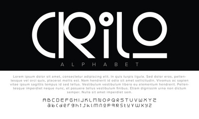 Luxury Crilo alphabet letters font for logo