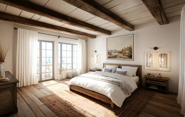 Rustic Bedroom Interior Design.