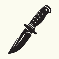 Wooden Handle Knife silhouette vector illustration