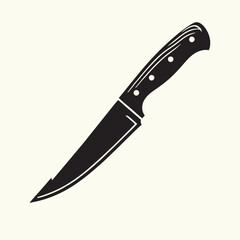 Wooden Handle Knife silhouette vector illustration