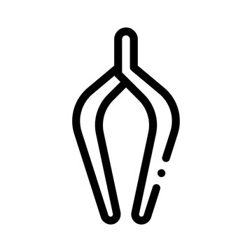 recommend clip art: tweezers line icon