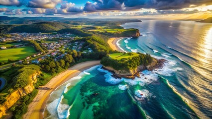 A breathtaking aerial shot of a coastline taken by a drone on World Photography Day