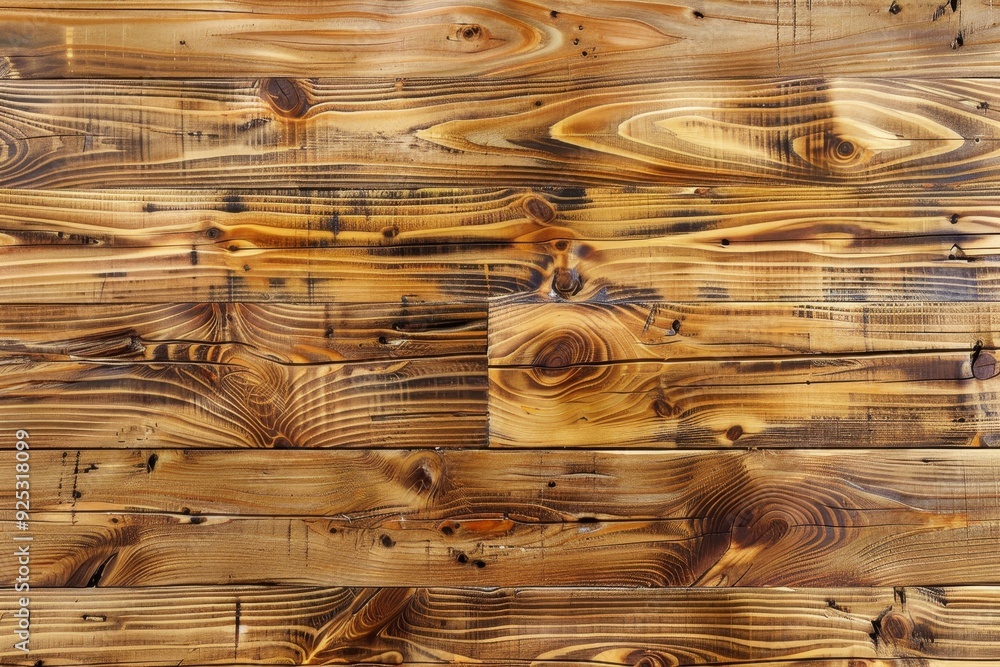 Aufkleber detailed view of rustic wooden planks showing intricate grain patterns, rustic wooden planks with in