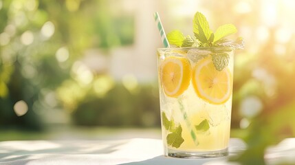 Refreshing Yellow Lemonade Tumbler: Perfect for Brightening Up Your Space as a Poster in a Sports or Garden-Themed Interior