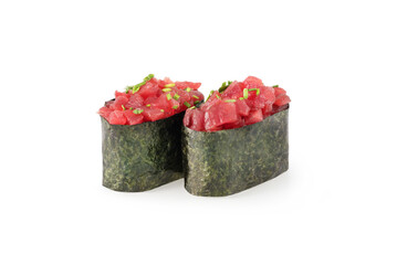 Exquisite Gunkan Sushi with Fresh Tuna and Chives