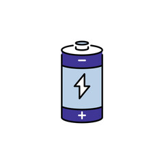 Battery icon design with white background stock illustration