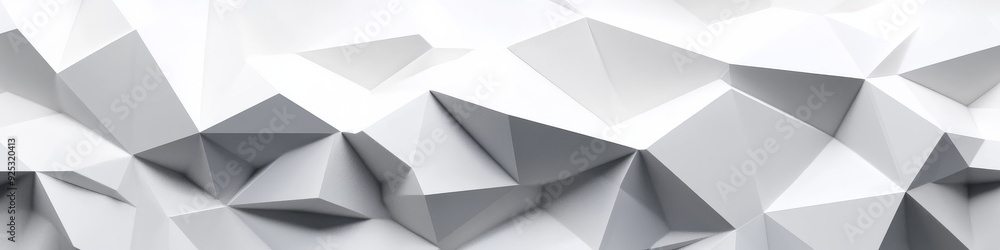 Poster Abstract white low poly background w