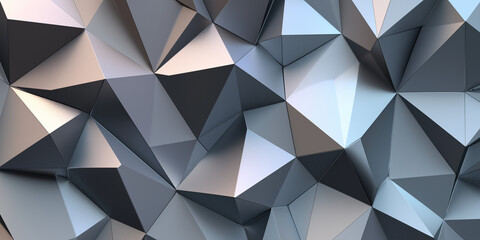 Abstrakt geometrische Polygon 3D Formen mit Farbverlauf Hintergrund Motiv