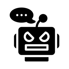 Chatbot glyph icon