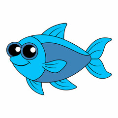 Pez con gafas de sol art vector illustrator