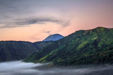 sunset over the mountains
