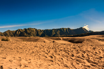 sand dunes in deserts and mountains
