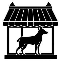 A dog shop art vector illustrator