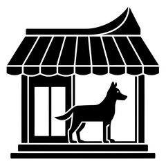 A dog shop art vector illustrator