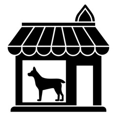 A dog shop art vector illustrator